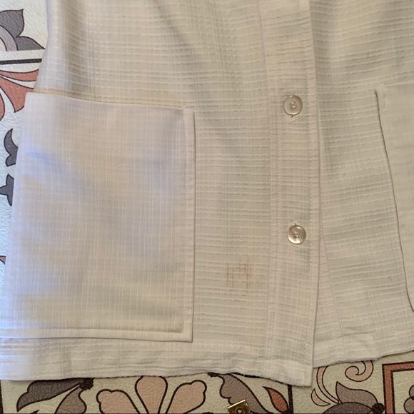 70s Disco Suit sexy white pant set Small Vintage - Picture 11 of 11